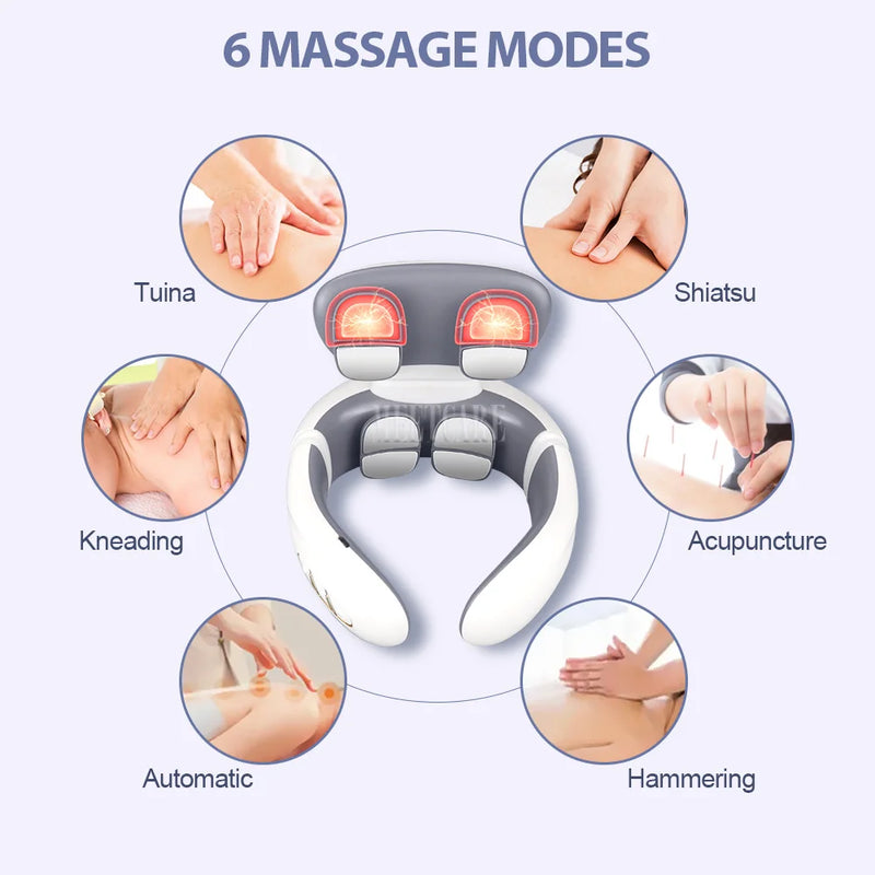 Massageador sem fio Inteligente de Pescoço e Ombro Relaxamento cervical, alívio de aquecimento, dor muscular, batida, saúde