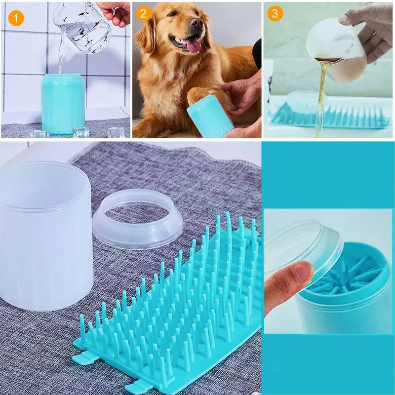 Limpa Patas Cachorro De Animais Em Silicone Pets Copo Limpador Banho Lava Pata Pet Cachorros Cão