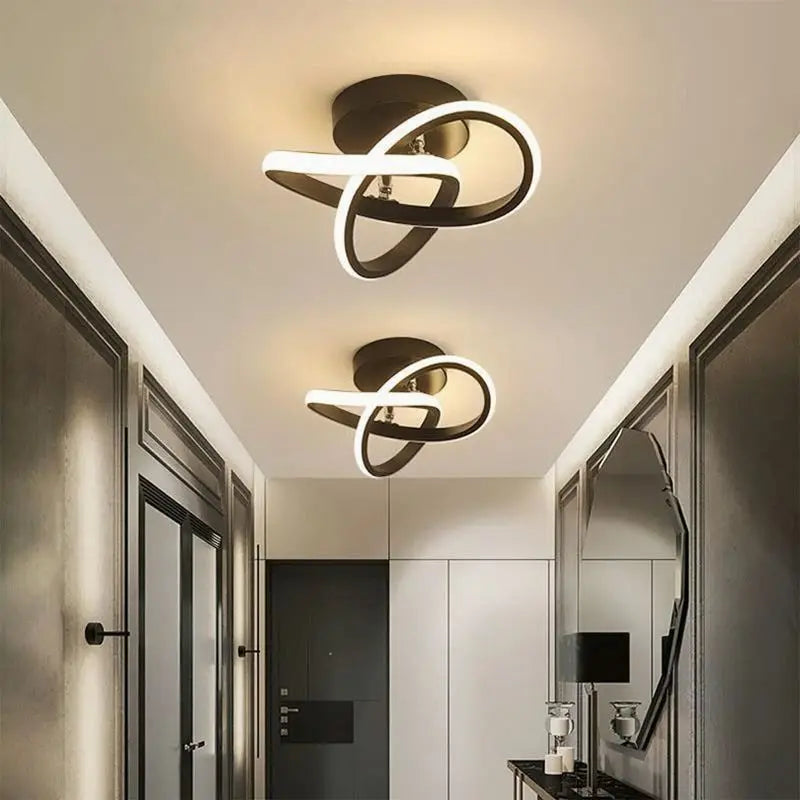 Lustre de teto de corredor moderno e minimalista para sala estar lâmpadas de led para varanda escada decoração casa luminárias led brilho