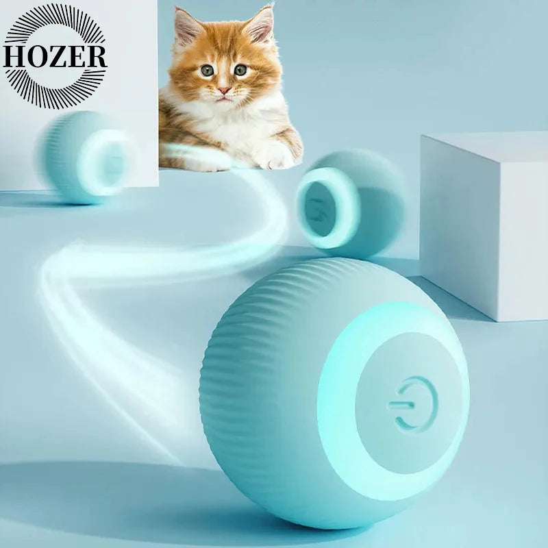 Bola interativa para gatos, brinquedos inteligentes para gatos, bola mágica de rolamento automática interna, brinquedo eletrônico interativo, acessórios para jogos de gatos