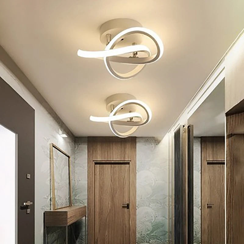 Lustre de teto de corredor moderno e minimalista para sala estar lâmpadas de led para varanda escada decoração casa luminárias led brilho