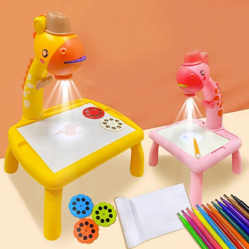 Mesa pra criança com Conjunto de desenhar arte em mesa de luz, brinquedo de pintura placa mesa educacional aprendizagem ferramentas pintura brinquedos para crianças presentes do jogo